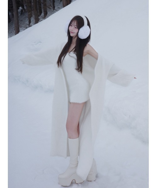 Darich（ダーリッチ） ワンピース シャギーワンピロングカーデセット