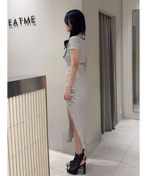 EATME（イートミー） ワンピース 「UV機能」デコルテバイカラーリブ