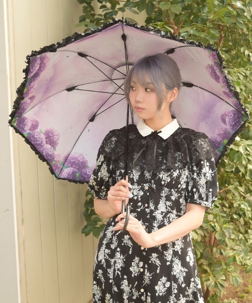 axes femme（アクシーズ ファム） 日傘 傘 紫陽花柄晴雨兼用パゴダ傘