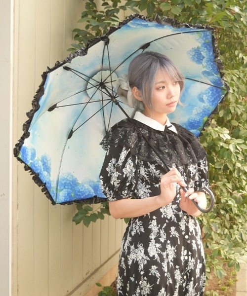 axes femme（アクシーズ ファム） 日傘 傘 紫陽花柄晴雨兼用パゴダ傘