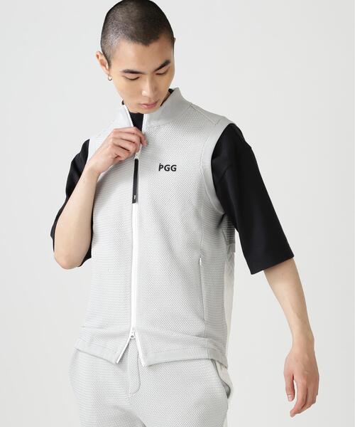 PGG パーリーゲイツ ポリエステルヤーン ニットシャツ 新品タグ付 サイズM PEARLY GATES（パーリーゲイツ） セーター ニット 「PGG」「直営