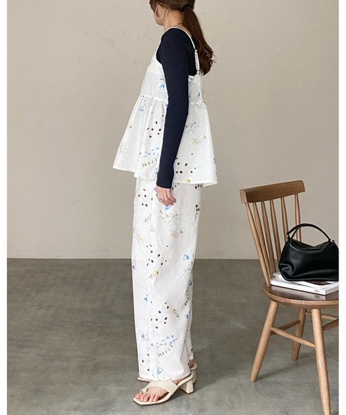 She's Closet セットアップ フラワープリント 花柄キャミソール