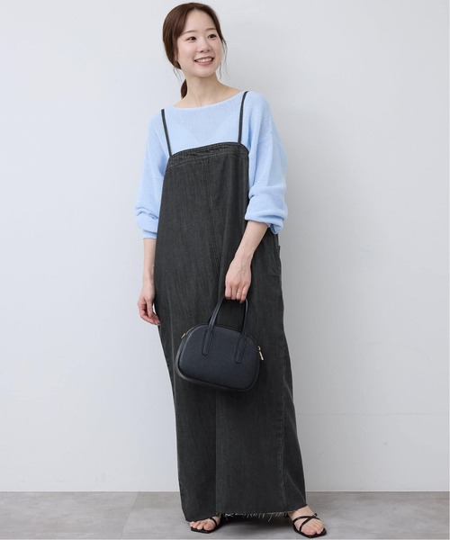 ワンピース 「WEB限定/追加」LEDENIM ナローフレアデニムジャンパースカートの画像