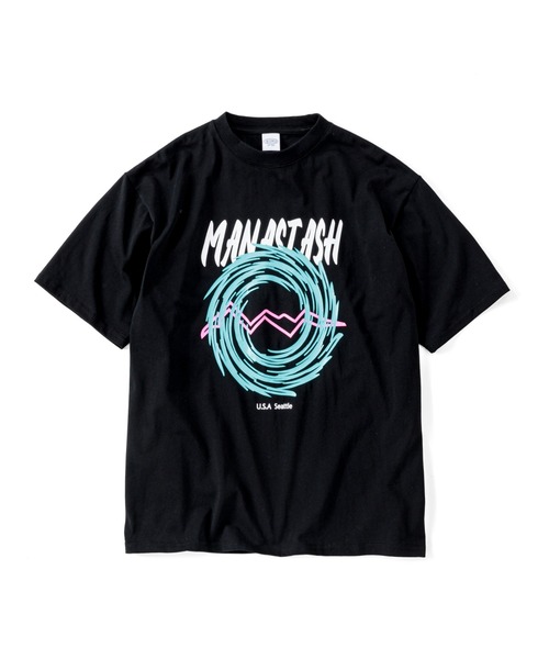 「MANASTASH」 半袖Tシャツ L ホワイト メンズ_画像3