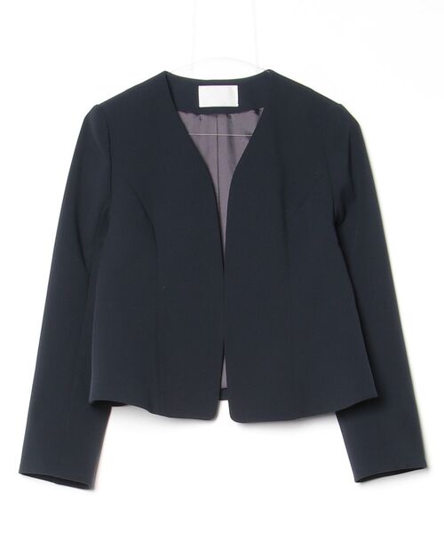 セルフォード　ノーカラージャケット　ネイビー　　　36 美品 CELFORD（セルフォード） ノーカラージャケット 36 ネイビー