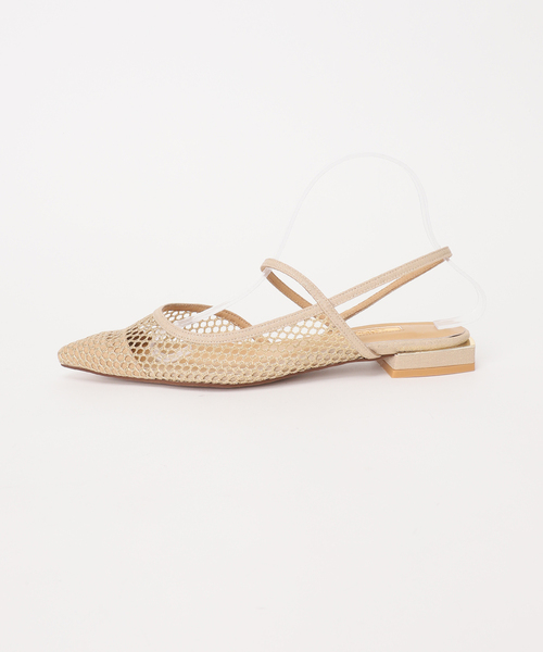 【新品未使用】GIRSEメッシュスリング バックストラップ サンダル 22.5㎝ FLAT（フラット） シューズ 「WEB+一部店舗限定」GRISEネット