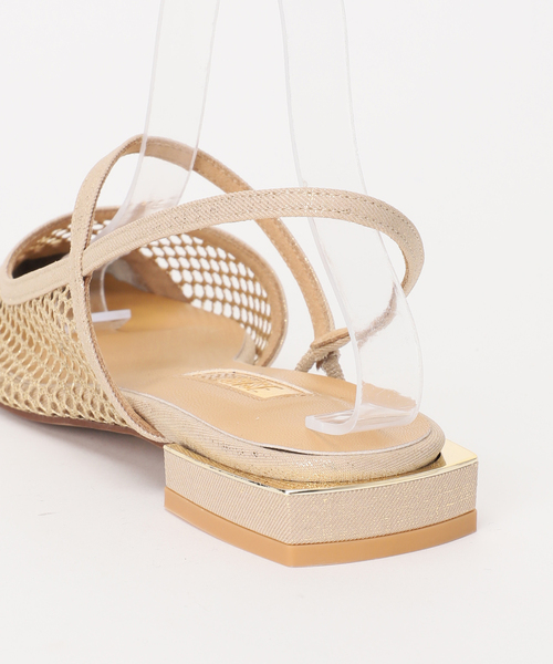 【新品未使用】GIRSEメッシュスリング バックストラップ サンダル 22.5㎝ FLAT（フラット） シューズ 「WEB+一部店舗限定」GRISEネット
