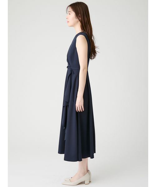 ワンピース 「洗える」カシュクールラッフルワンピースの画像
