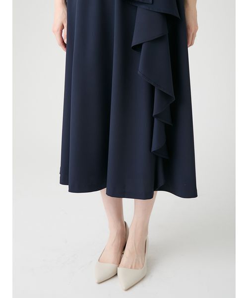 ワンピース 「洗える」カシュクールラッフルワンピースの画像