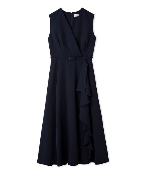 ワンピース 「洗える」カシュクールラッフルワンピースの画像