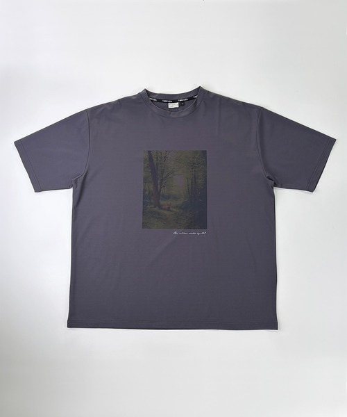 T-MAC OUTING tシャツ 接触冷感 冷感ポンチ フォトプリント 半袖T