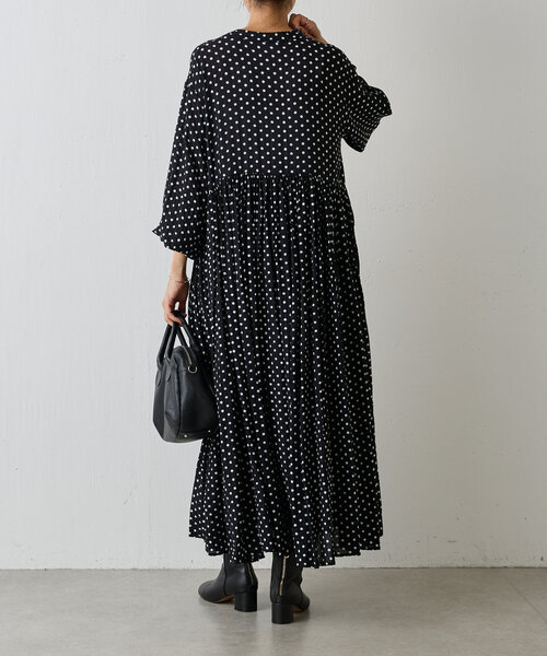 「BEARDSLEY」 長袖ワンピース 1 ブラック レディース_4