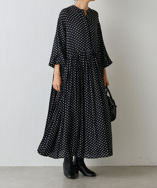「BEARDSLEY」 長袖ワンピース 1 ブラック レディース_5