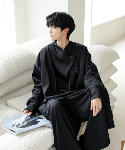 「neos」 長袖シャツ MEDIUM グレー メンズ_画像3