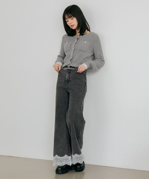 「Heather」 デニムパンツ S グレー レディース_画像4