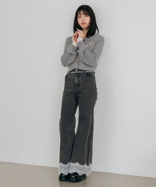 「Heather」 デニムパンツ S グレー レディース_画像5