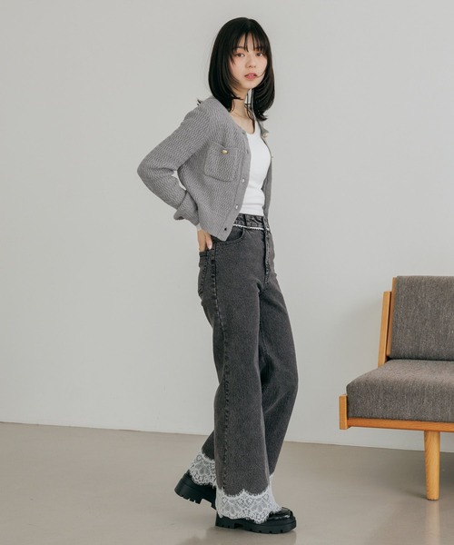 「Heather」 デニムパンツ S グレー レディース_画像6
