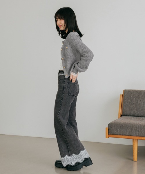 「Heather」 デニムパンツ S グレー レディース_画像7