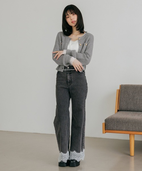 「Heather」 デニムパンツ S グレー レディース_画像8