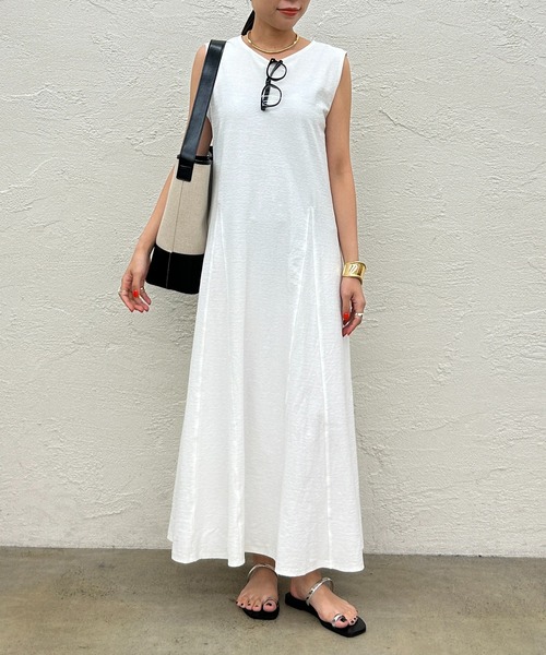 「LOUNGEDRESS」 ノースリーブワンピース MEDIUM ブラック レディース_画像2