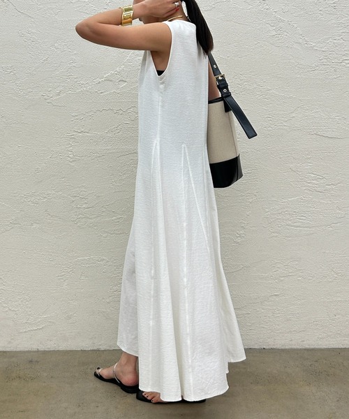 「LOUNGEDRESS」 ノースリーブワンピース MEDIUM ブラック レディース_画像3