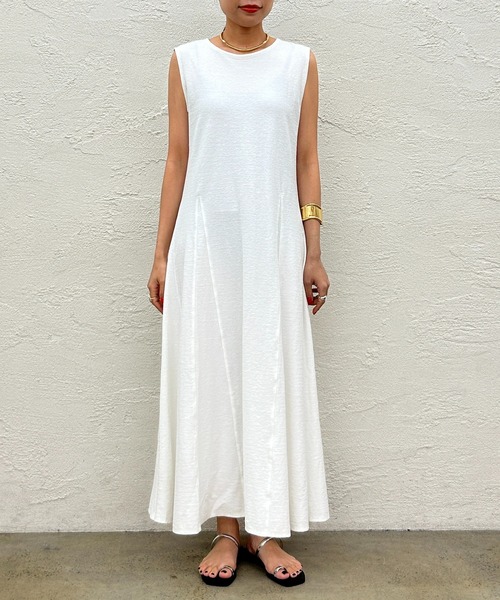 「LOUNGEDRESS」 ノースリーブワンピース MEDIUM ブラック レディース_画像5