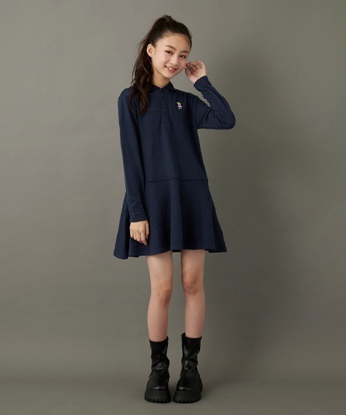 「by LOVEiT」 「KIDS」長袖ワンピース 150cm ネイビー キッズ_画像2