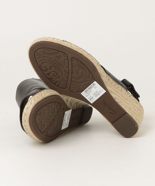 「Clarks」 ヒールサンダル 24.5cm ブラック レディース_画像3