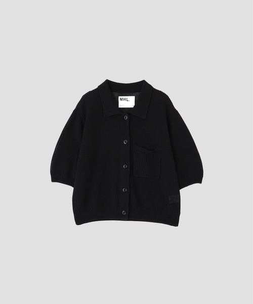 MHL.(エムエイチエル) カーディガン 半袖 IRREGULAR RIB COTTON MHL.(エムエイチエル) カーディガン 半袖 IRREGULAR RIB COTTON