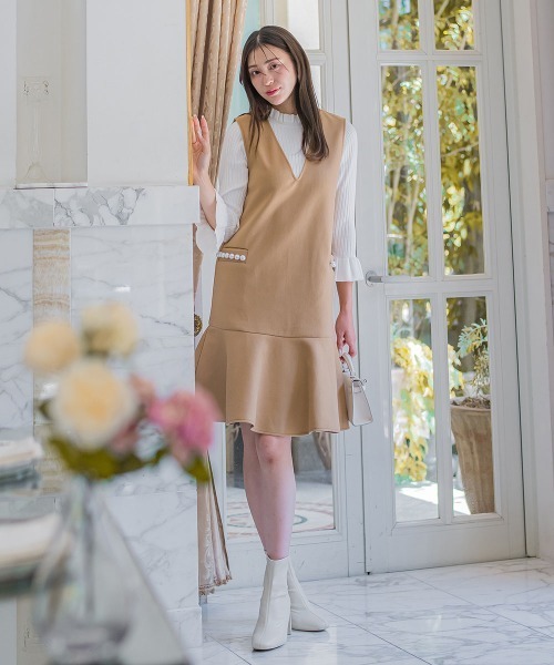「QUEENS COURT」 7分袖ニット M グレー レディース_画像5