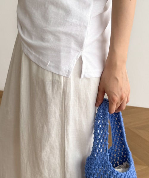 「CANAL JEAN」 半袖Tシャツ ONE SIZE チャコールグレー レディース_画像4