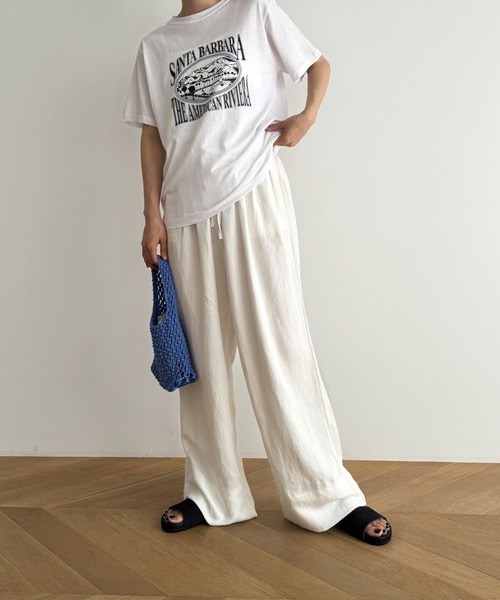 「CANAL JEAN」 半袖Tシャツ ONE SIZE チャコールグレー レディース_画像5