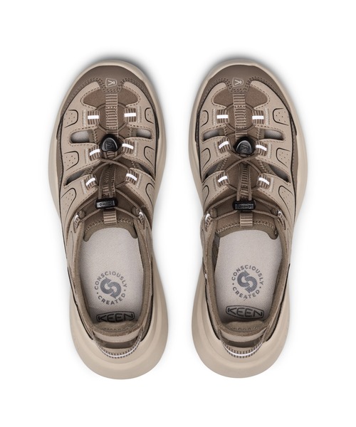 「KEEN」 フラットサンダル 24.5cm ライトブラウン レディース_画像2