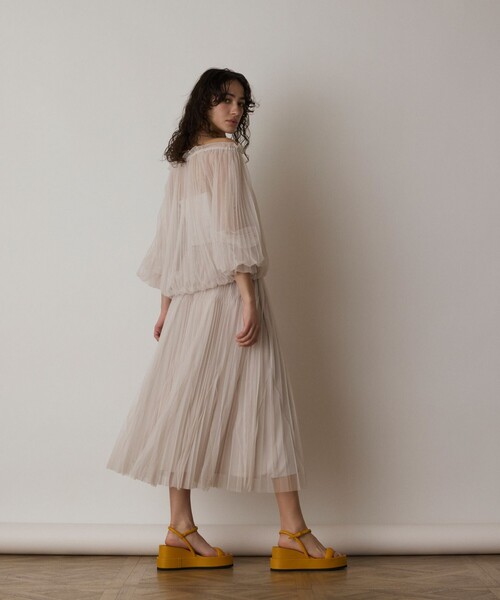 「GRACE CONTINENTAL」 長袖ブラウス 36 ベージュ レディース_画像3