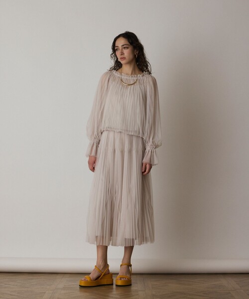 「GRACE CONTINENTAL」 長袖ブラウス 36 ベージュ レディース_画像8