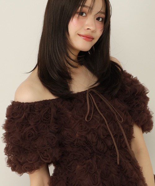 Heather（ヘザー） ブラウス シャツ 半袖 フラワーチュールブラウス