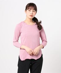 パーカー 「V::ROOM 」ブイ ルーム/ melange gauze fleece 3/4 hooded pullover レディース v::room パーカー 「V::ROOM 」ブイ ルーム/ melange gauze
