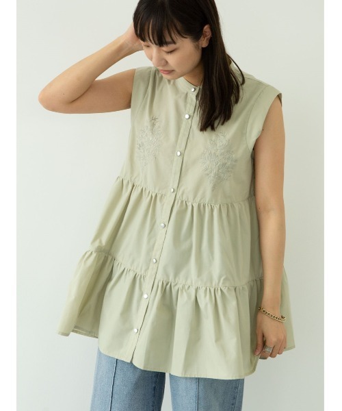 シャツ ブラウス ・ELENCARE DUE 刺繍ティアードチュニック*|ZOZOTOWN |03