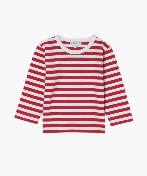 agnes b.（アニエスベー） tシャツ キッズ 細ボーダー コットン 長袖 T