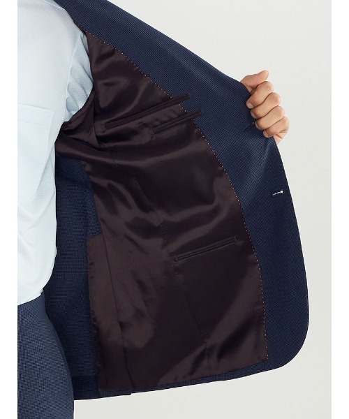 【上下洗える】WEB限定スーツ 4WAYストレッチ 千鳥 ブルー|ZOZOTOWN PayPayモール店|10