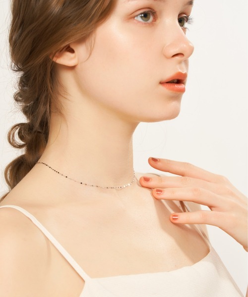Jewel closet by L&Co. ネックレス プラチナ フラワー エクレア Jewel closet by L&Co. ネックレス プラチナ フラワー エクレア