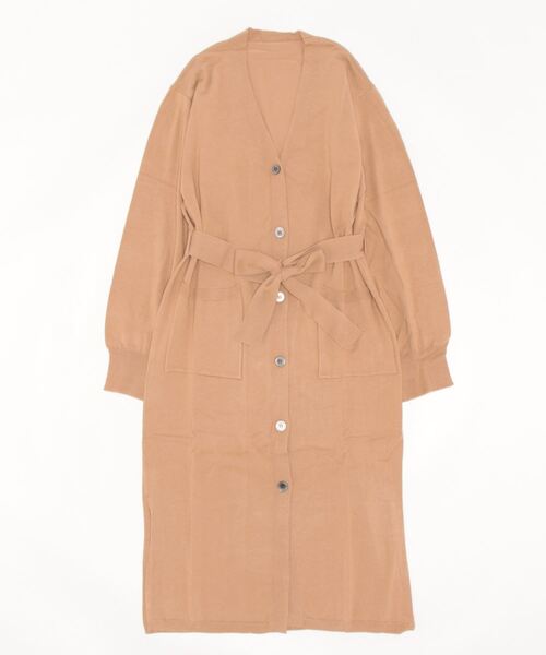 カーディガン ONE DAY select天竺網みロングカーディガン レディース