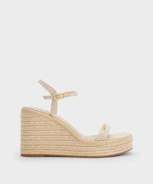 アンドレアスース エスパドリーユ　ウェッジサンダル CHARLES ＆ KEITH サンダル アンクルストラップ エスパドリーユ