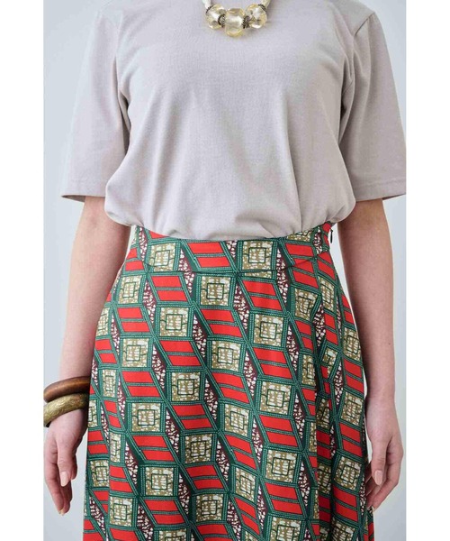 MEDE19F スカート MEDE19F アフリカンプリント柄スカート