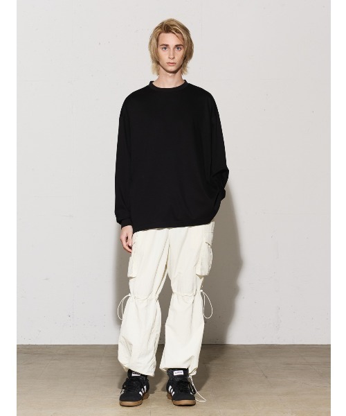 MIDIUMISOLID tシャツ Men's リラックスロング スリーブ プル