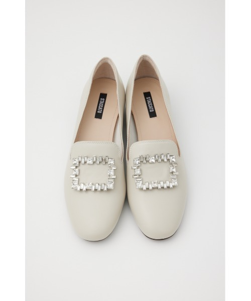 STACCATO エリットバックルローファー 24cm ホワイト STACCATO ローファー カペリバックルオペラシューズ レディース