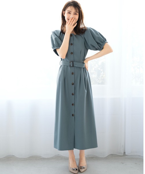 MISCH MASCH ワンピース 2024春夏新作パフスリーブフロント