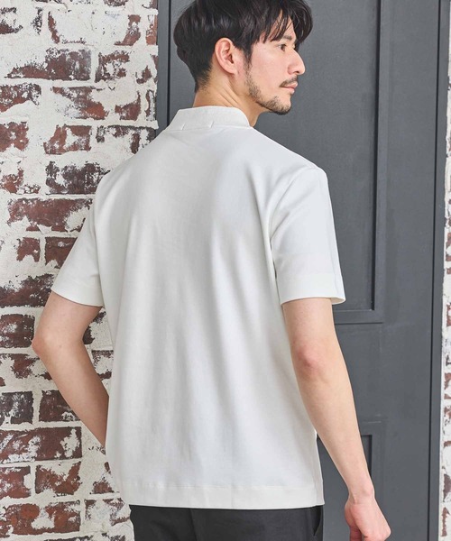 クールビズ ジャケットの衿を汚さない シルケットポンチ Vネック テーラーT　ジャケットインナー専用 クールビズ ジャケットの衿を汚さない シルケットポンチ Vネック