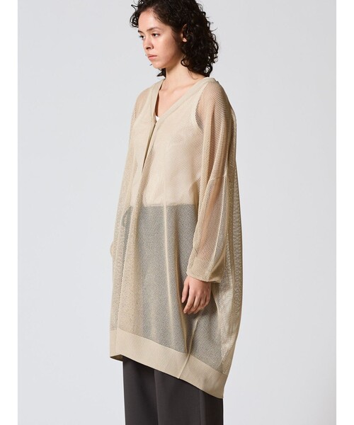 mizuiroind ニット セーター mizuiro ind メッシュ柄Vネック