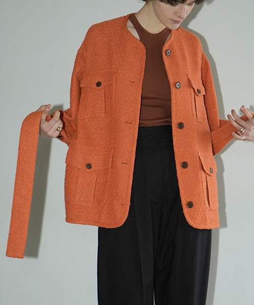 CLANE（クラネ） コート アウター HALF SLEEVE TWEED JACKET